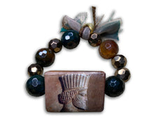 Load image into Gallery viewer, Double Sided Beaded Bracelet 1. Cyrus the Great (Kouroush) 2. The Cyrus Cylinder #82
