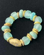 Load image into Gallery viewer, Tiered Aqua and navy bracelets
